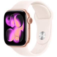 Apple Watch Series 11 GPS 42mm Rose Gold Aluminium Case with Light Blush Sport Band - S/M (MEU04)